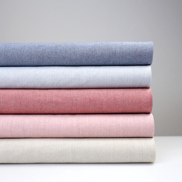 Kanayasu Yarn Dyed Solid Color Cotton Chambray Washer Finish - Blue - –  Nekoneko Fabric