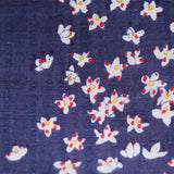 Nani IRO Kokka Edelweiss Organic Double Gauze - Navy D - 50cm