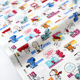 Sanrio Snoopy Colors  - Antibacterial Cotton Sheeting - White - 50cm