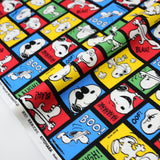 Sanrio Snoopy Face Comic Strip  - Cotton Canvas - Multi - 50cm