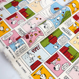 Peanuts Snoopy Comic Strip 2 Oxford Canvas - Beige - 50cm