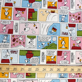 Peanuts Snoopy Comic Strip 2 Oxford Canvas - Beige - 50cm