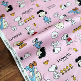 Sanrio Snoopy Collage - Cotton Canvas - Pink - 50cm