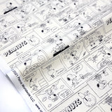 Sanrio Hello Kitty Snoopy Comic Strip - Antibacterial Cotton Sheeting - Beige - 50cm