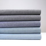 Kanayasu Yarn Dyed Cotton Linen Chambray Washer Finish - Navy - 50cm