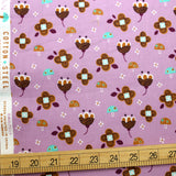 Cotton + Steel Fuwafuwa-san no Bokujo Kinoko to Hana-chan - Light Pink - Cotton - Half Yard