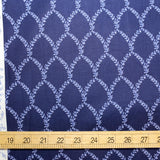 Cotton + Steel Rifle Paper Co Strawberry Fields Laurel Cotton - Navy - Half Yard